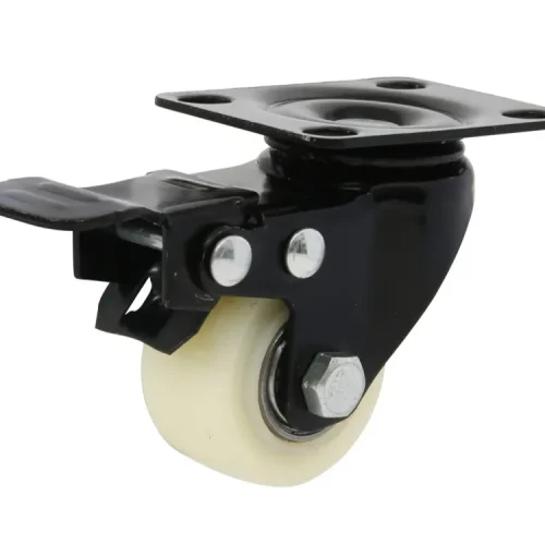 1 1/2 inch Swivel PP Caster With Brake Small Furniture Castors - Image 5