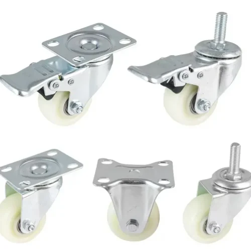 1 1/2 inch Swivel PP Caster With Brake Small Furniture Castors - Image 3