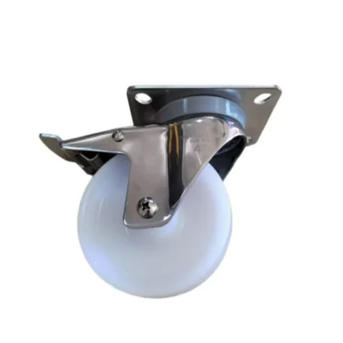 Alternative view of 304 Stainless Steel Castors Nylon Swivel Caster With Brake For Trolley