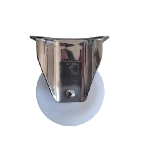 304 Stainless Steel Castors Nylon Swivel Caster With Brake For Trolley - Image 3