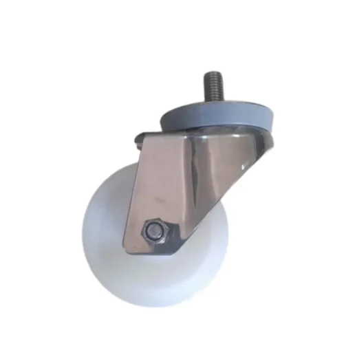 304 Stainless Steel Castors Nylon Swivel Caster With Brake For Trolley - Image 6