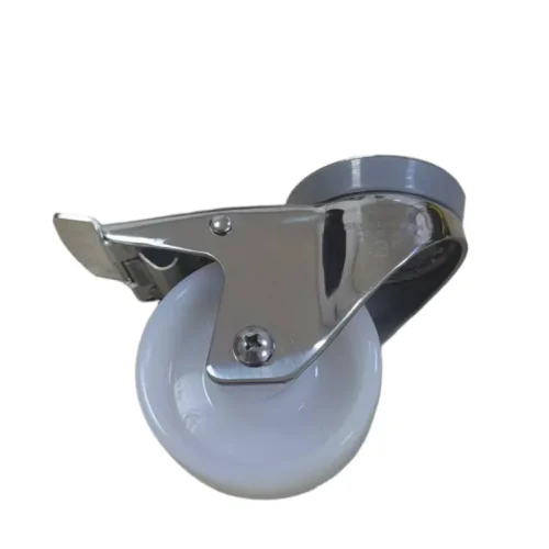 304 Stainless Steel Castors Nylon Swivel Caster With Brake For Trolley - Image 5