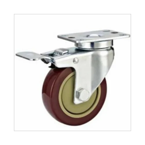 3 Inch Polyurethane Trolley Wheels Polyurethane Casters For Hardwood Floors - Image 3